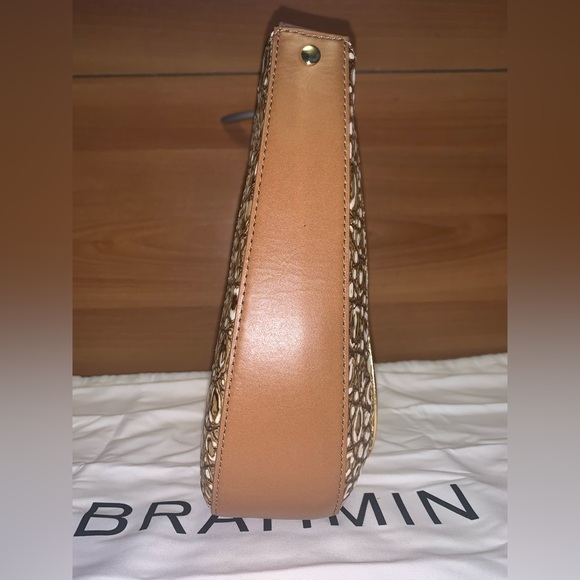 NWT BRAHMIN Small Johanna Shoulder Bag Nutmeg Opulust GOLD One-of-a-Kind - Picture 5 of 12